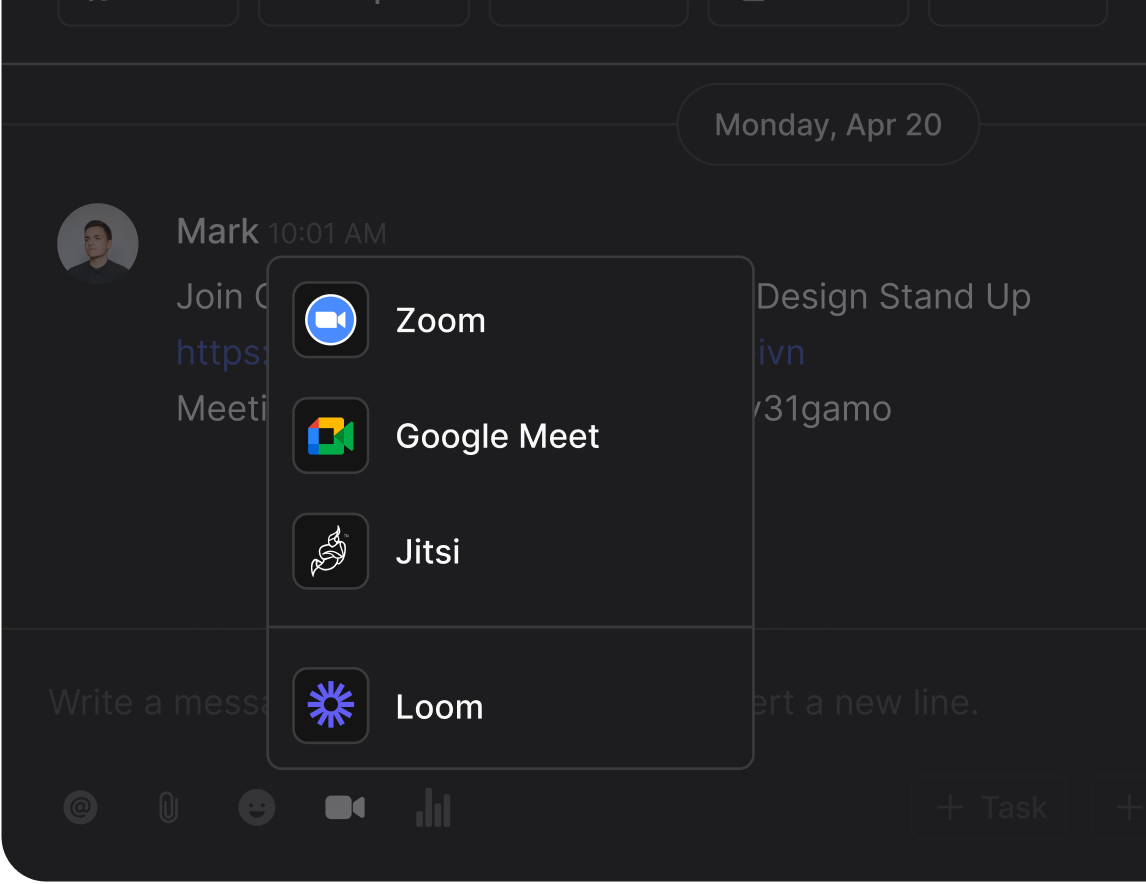Small business tool with meeting integrations to Zoom, Google Meet and others