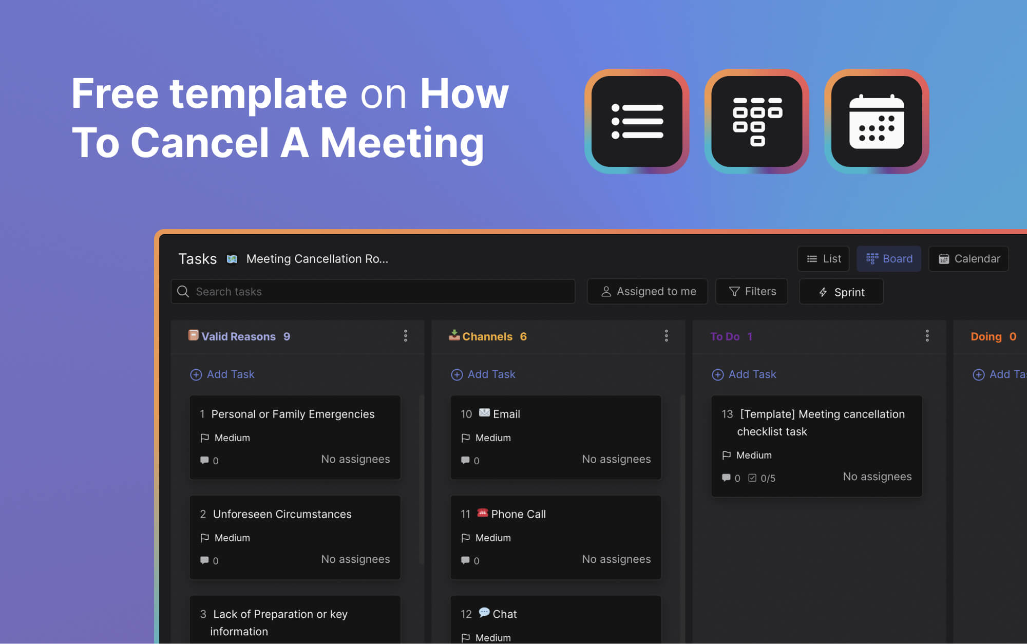 Free template on how to cancel a meeting